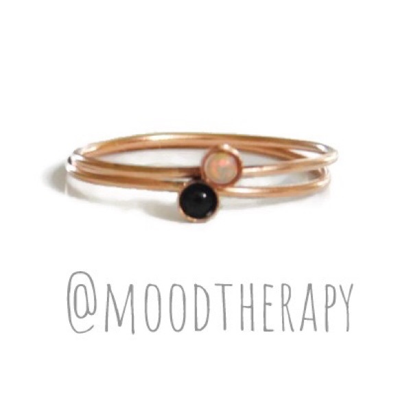 14K Rose Gold Gemstone Ring Set (2) - Picture 4 of 5